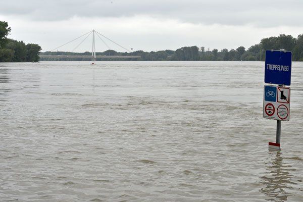 Die Hochwasser führende Donau aufgenommen am Donnerstag, 06. Juni 2013, bei Hainburg © APA