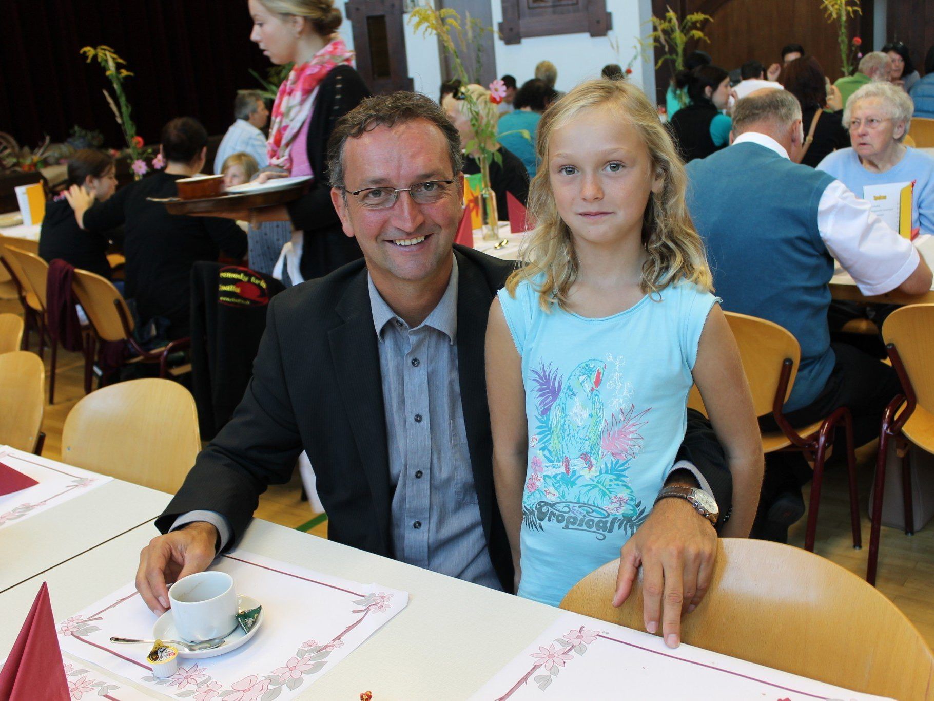 Bürgermeister Dieter Lauermann mit Töchterchen Bürgermeister Dieter Lauermann mit Töchterchen