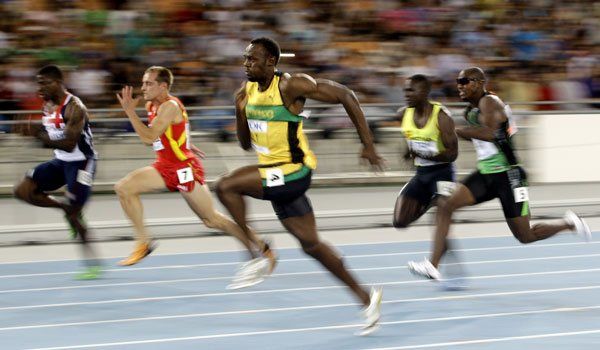 Hält den Weltrekord im 100-Meter-Lauf: Usain Bolt. Foto: AP/ dapd Hält den Weltrekord im 100-Meter-Lauf: Usain Bolt. Foto: AP/ dapd