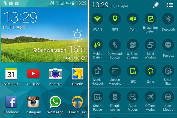 Samsung passt die Oberfläche jetzt dezenter an, bleibt näher an Googles Design-Vorgaben. Samsung passt die Oberfläche jetzt dezenter an, bleibt näher an Googles Design-Vorgaben.