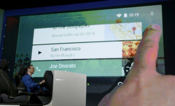 Die Präsentation von Android Auto. (AP)