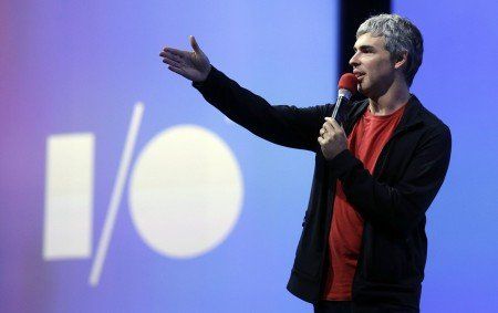 Co-Gründer Larry Page (hier bei der I/O 2013) ist das unternehmerische Mastermind bei Google. (AP)