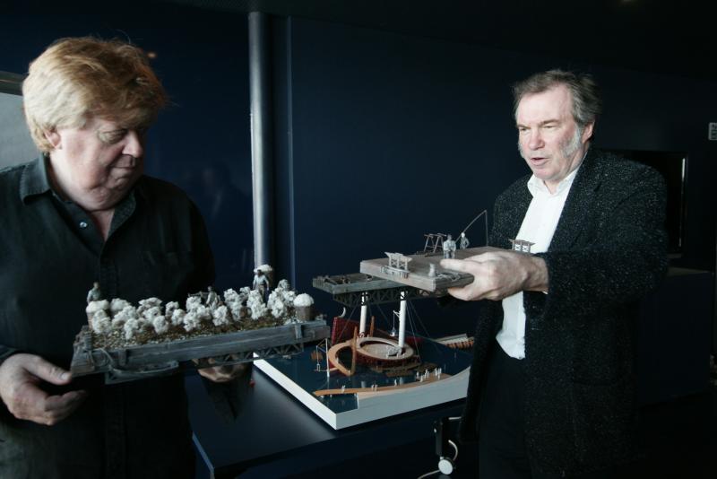 Johan Engels mit David Pountney. Foto: Bregenzer Festspiele/ Karl Forster Johan Engels mit David Pountney. Foto: Bregenzer Festspiele/ Karl Forster