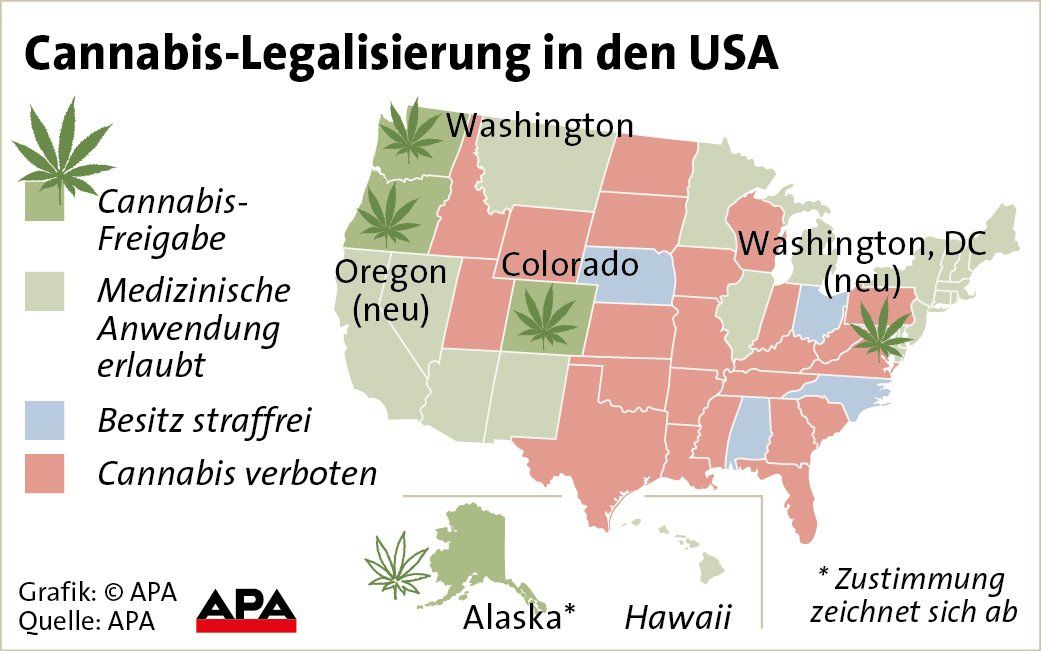 Cannabis-Legalisierung in den USA Cannabis-Legalisierung in den USA