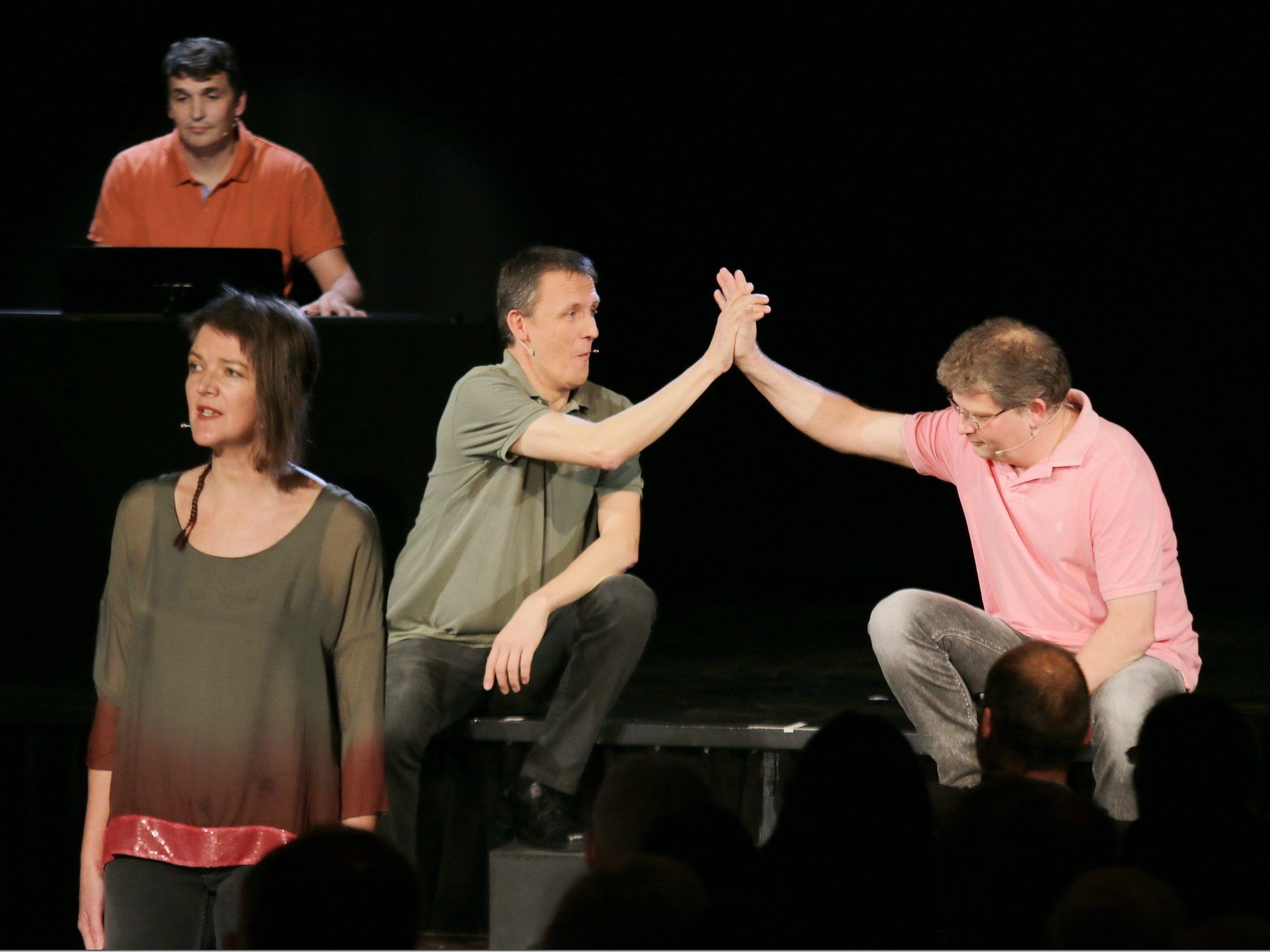 Die vier "Spechte" Manfred Baumgartner, Freddy Willinger, Martin Salzmann und Angelika Kerschhaggl-Linder zeigten eine tolle Show Die vier "Spechte" Manfred Baumgartner, Freddy Willinger, Martin Salzmann und Angelika Kerschhaggl-Linder zeigten eine tolle Show