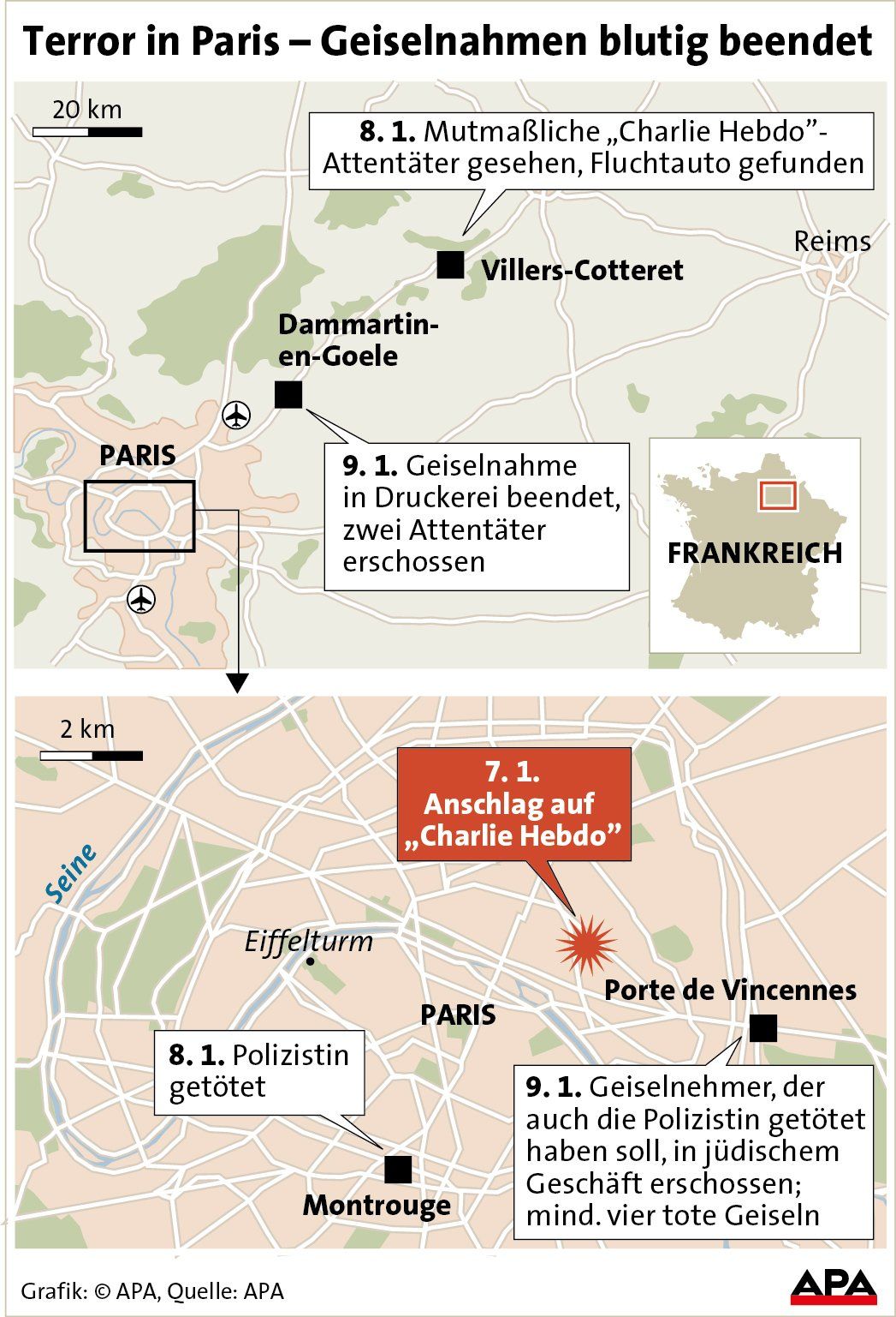 Attacken in Paris - Geiselnahme beendet - AKTUALISIERT