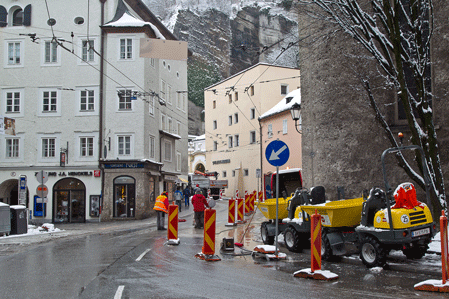 In der Münzgasse wird gerade gebaut. / FMT-Pictures/ MW In der Münzgasse wird gerade gebaut. / FMT-Pictures/ MW