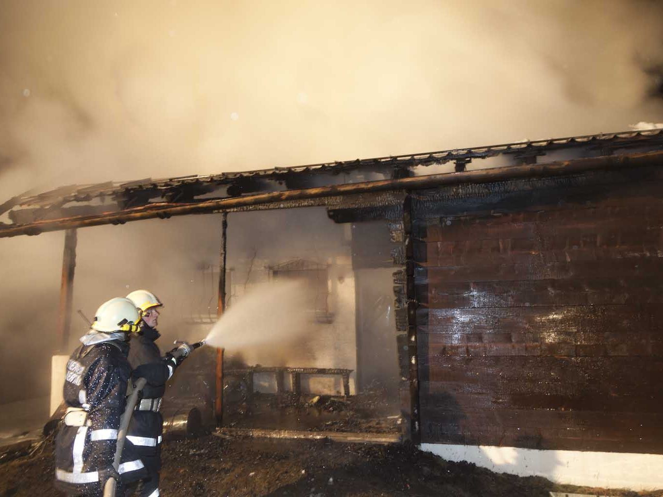 Ferienhaus am Kristberg in Brand geraten.
