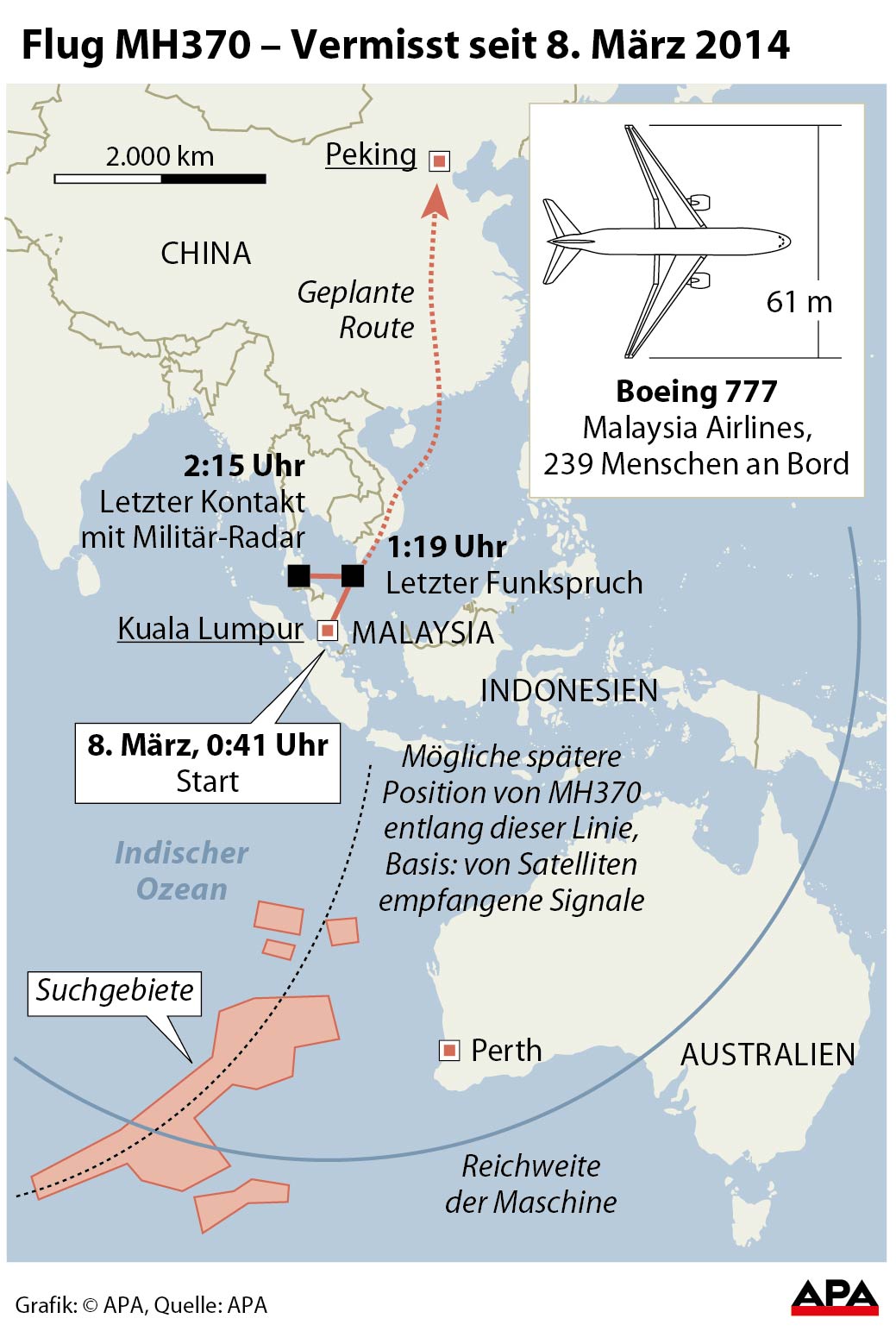 Flug MH370 - Vermisst seit 8. Mrz 2014