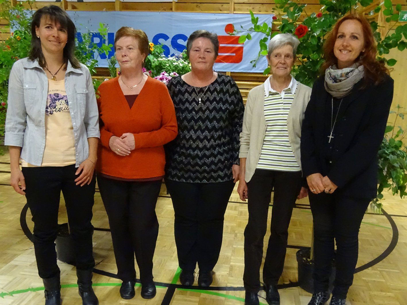 Alexandra Fitz, Hannelore Graziadei, Ida Linder, Herlinde (i.V. Margit) Mathis und Mathis-Dür Irene.