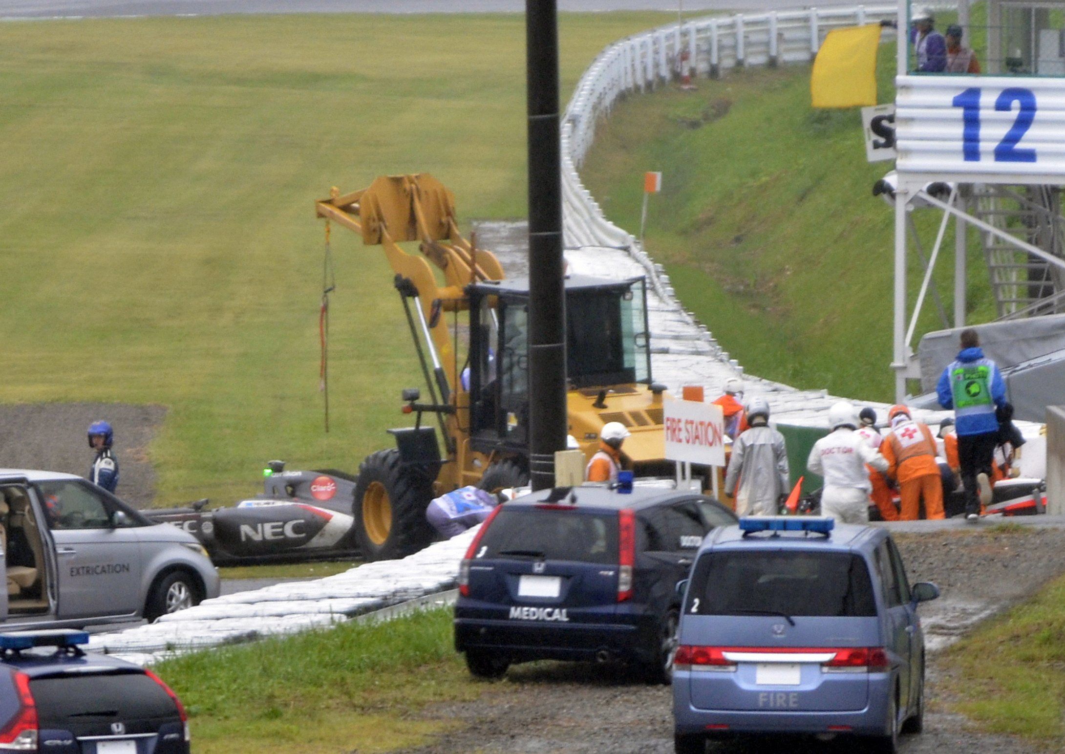 Japan F1 GP Auto Racing Bianchi Crash Japan F1 GP Auto Racing Bianchi Crash
