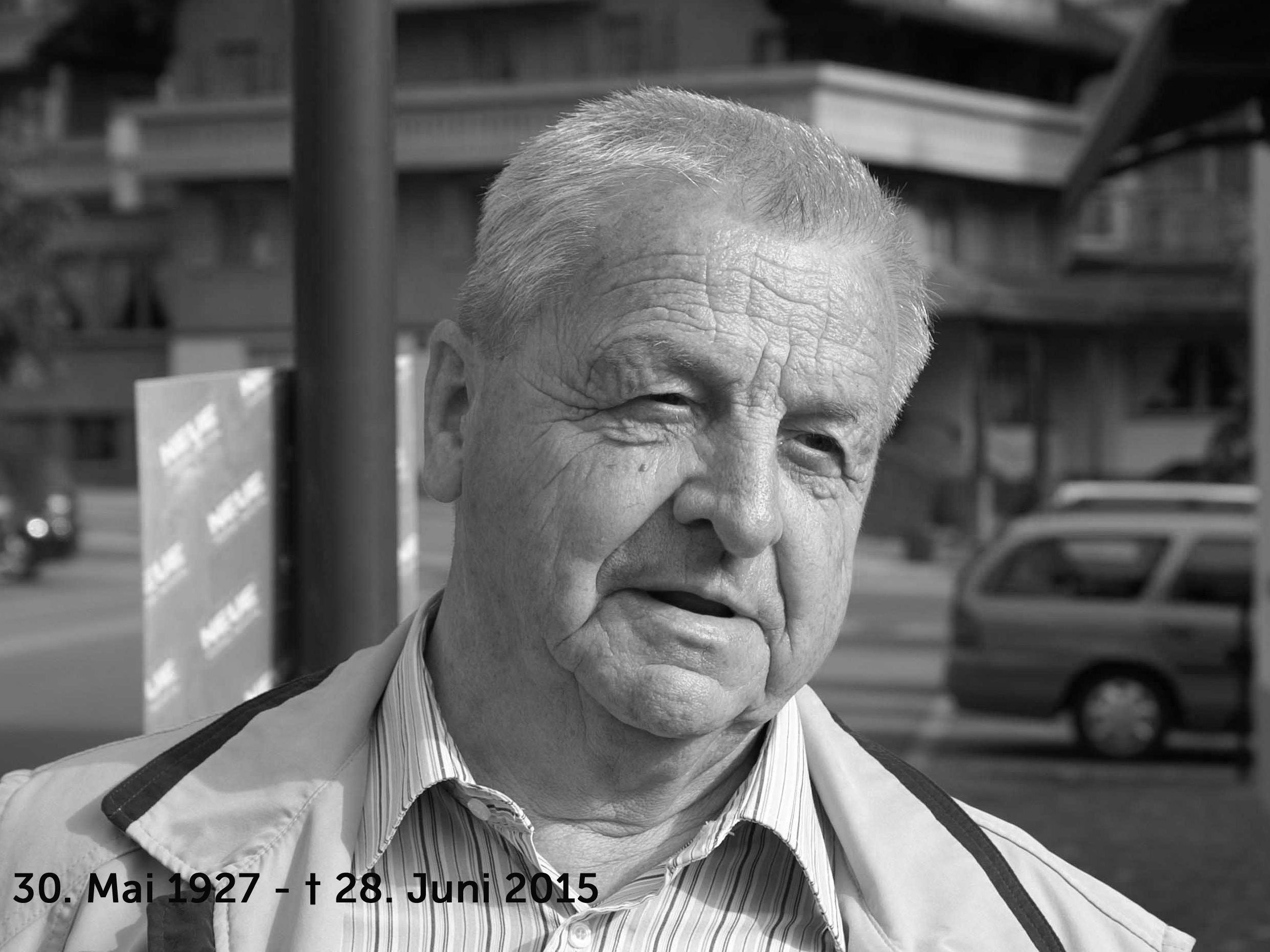 Trauer um Tschaggunser Alt-Bürgermeister Eduard Bitschnau, der am 28. Juni 2015 verstarb.