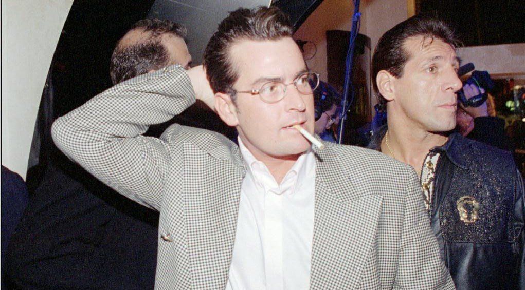 Sheen 1995 in New York bei der Eröffnung des Fashion Cafe.