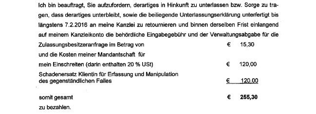 Ein Schreiben, wie es den angeblichen Falschparkern ins Haus flatterte.  Ein Schreiben, wie es den angeblichen Falschparkern ins Haus flatterte.