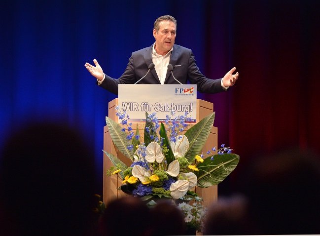 Strache schwor die Salzburger auf die Landtagswahlen ein./APA/BARBARA GINDL 