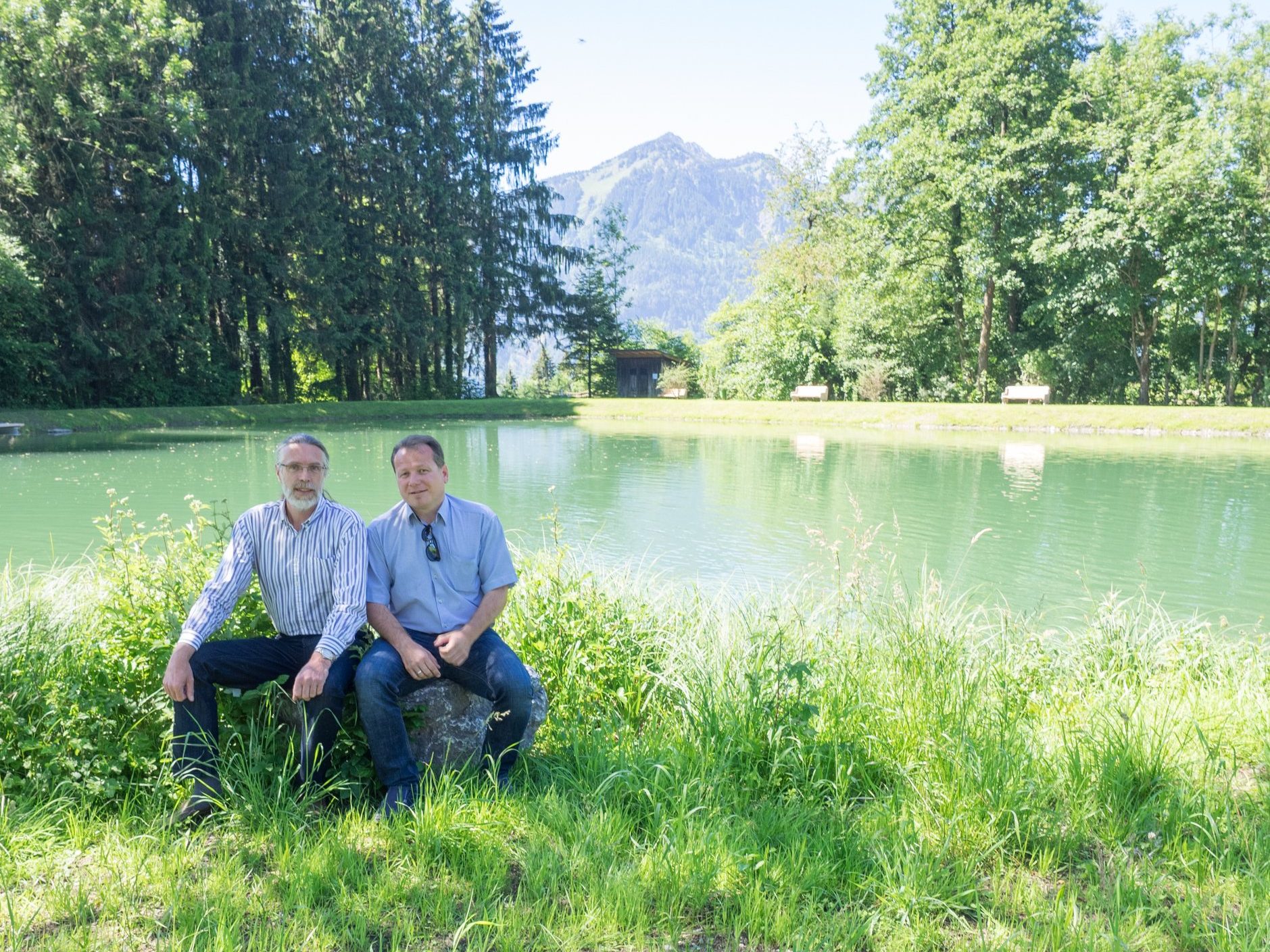 Bgm Harald Witwer und GR Werner Madlener freuen sich über sehr viel positives Echo zum sensibel umgestalteten Naherholungsgebiet Bgm Harald Witwer und GR Werner Madlener freuen sich über sehr viel positives Echo zum sensibel umgestalteten Naherholungsgebiet