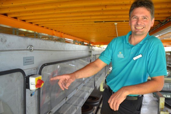 Knopf zum Abschalten der Golmerbahn Knopf zum Abschalten der Golmerbahn