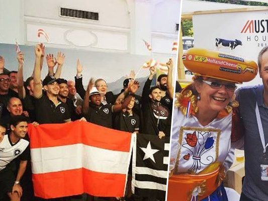 Die Fußball-Stars von "Botafogo Futebol" waren im "Haus der Österreicher" in Rio zu Gast und ließen sich das Mittagessen von Seidl Catering schmecken.