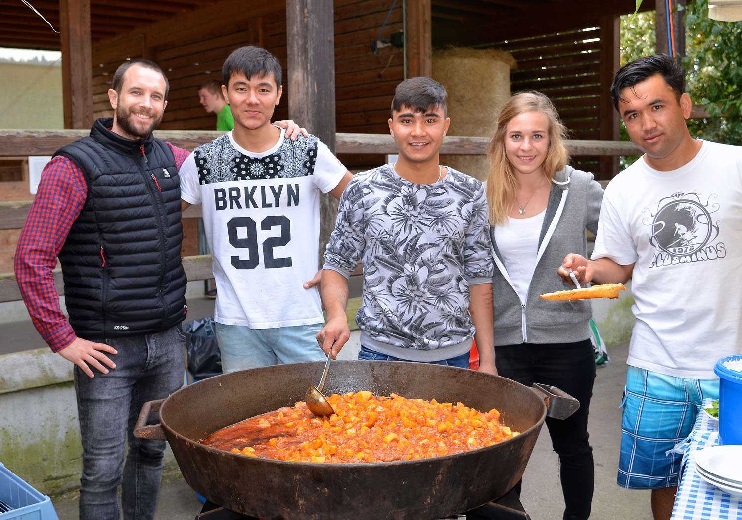 Flüchtlinge kochten Speisen aus ihren Heimatländern. Bild: Lebenshilfe Vorarlberg Flüchtlinge kochten Speisen aus ihren Heimatländern. Bild: Lebenshilfe Vorarlberg