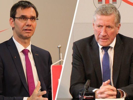 Landeshauptmann Markus Wallner und Sicherheitslandesrat Erich Schwärzler (beide ÖVP) bekräftigen: Das Land unterstützt die Vorarlberger Gemeinden bei INvestitionen zum Schutz vor Naturgefahren.