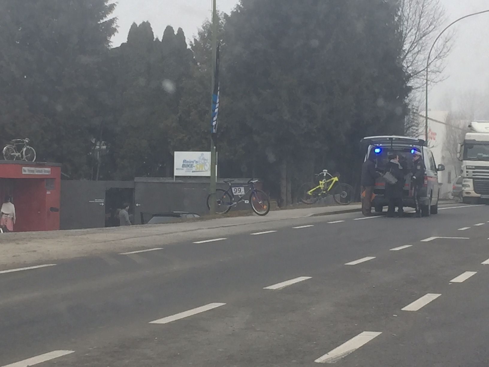 Verkehrsbehinderungen nach Unfall in Lustenau