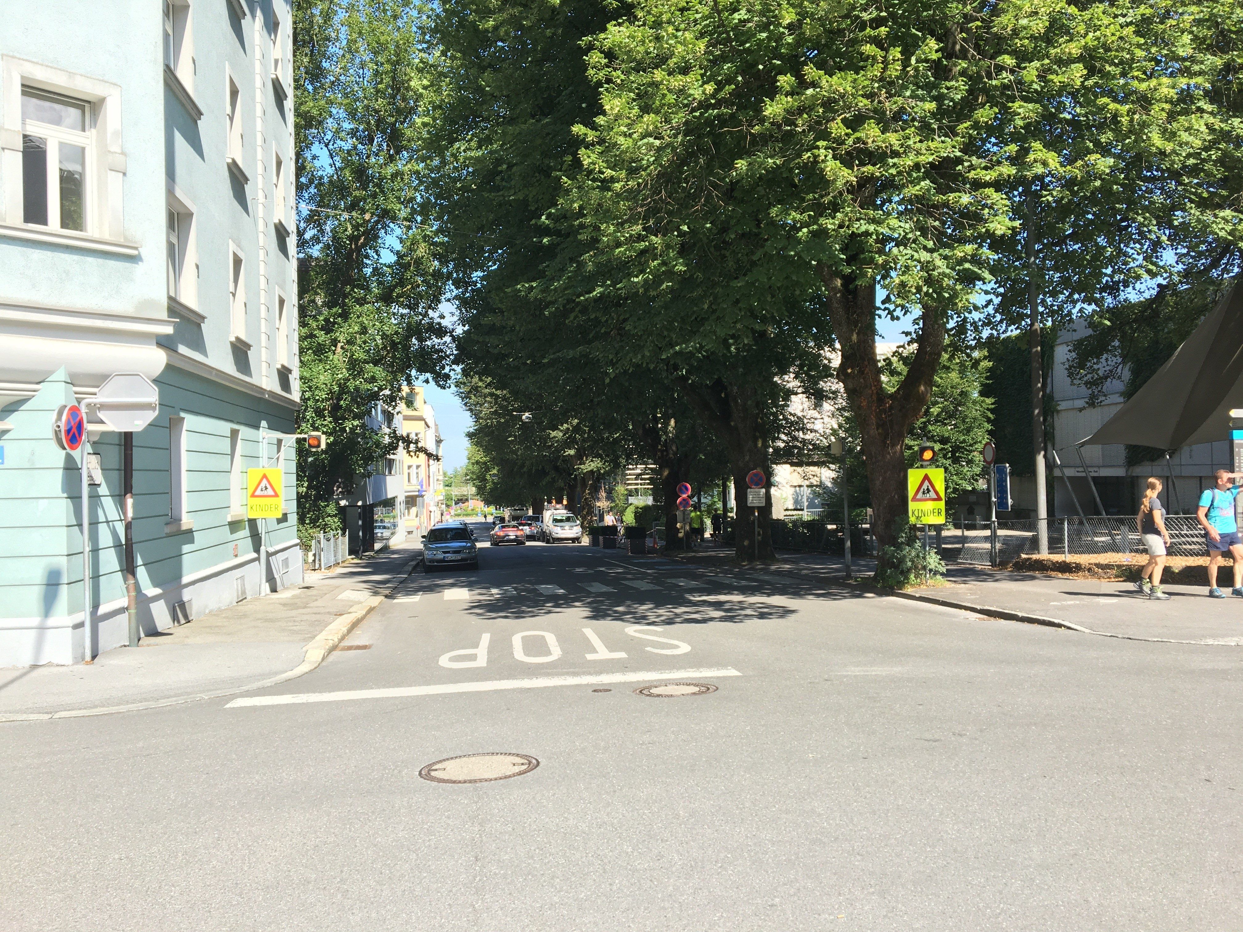 Die Schillerstraße in Bregenz am Sonntag Vormittag. Die Schillerstraße in Bregenz am Sonntag Vormittag.