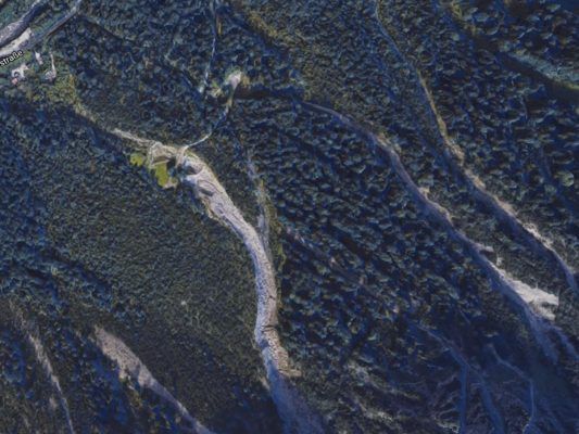 Wegen eines Murenabgangs wurde die Wildentalstraße in Mittelberg gesperrt.