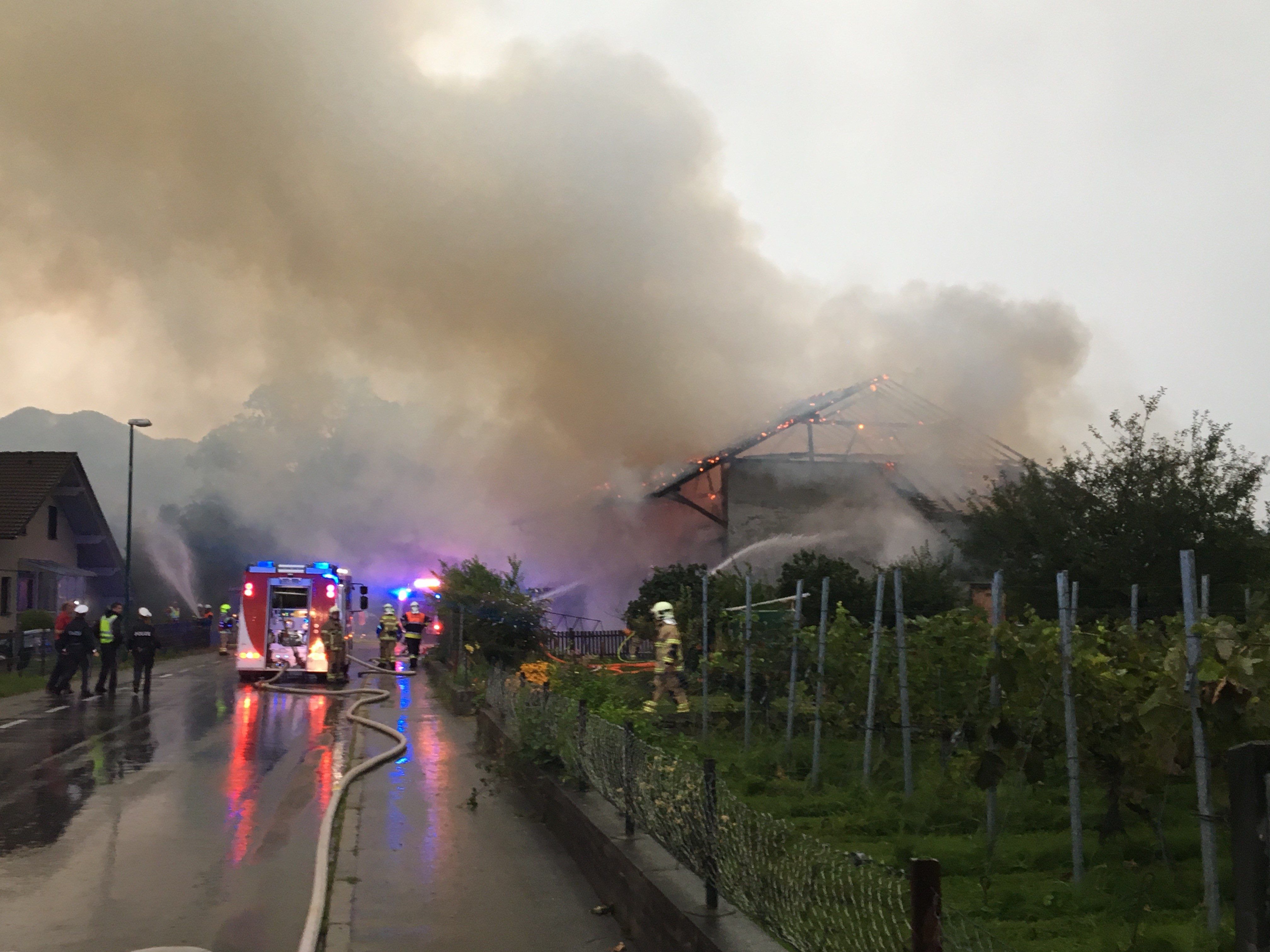 Die Feuerwehr steht in Rankweil im Großeinsatz.