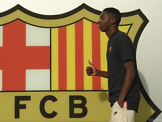 Ousmane Dembele wird am Montag in Barcelona präsentiert Ousmane Dembele wird am Montag in Barcelona präsentiert
