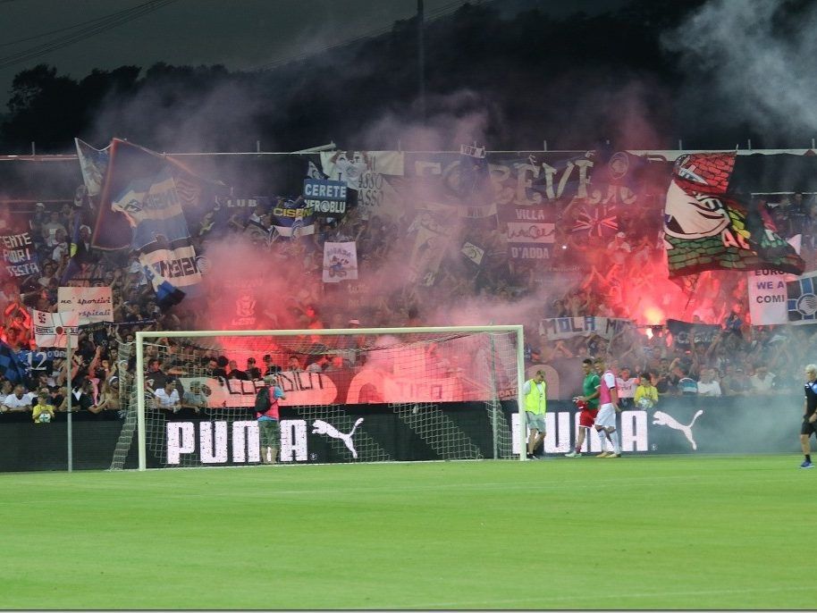 Fans von Atalanta Bergamo sorgten für Stimmung in Altach