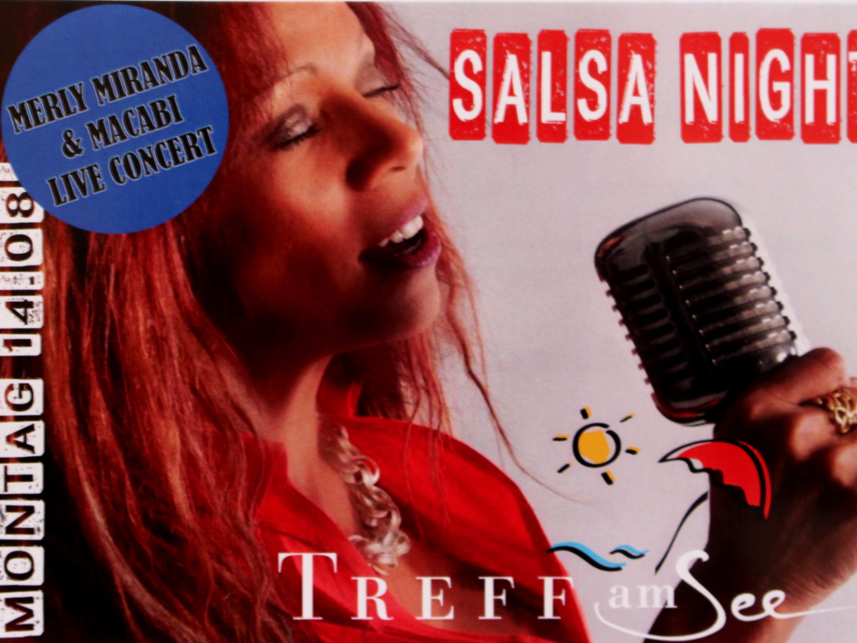 Merly Miranda & Macabi – Live Concert bei der großen Salsa-Night-Party am 14. August im Lochauer Strandbad-Cafe-Restaurants „Treff am See“.