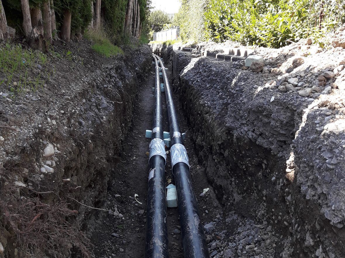 282 Meter neue Leitungen wurden beim Biomasseheizwerk Bifang verlegt.