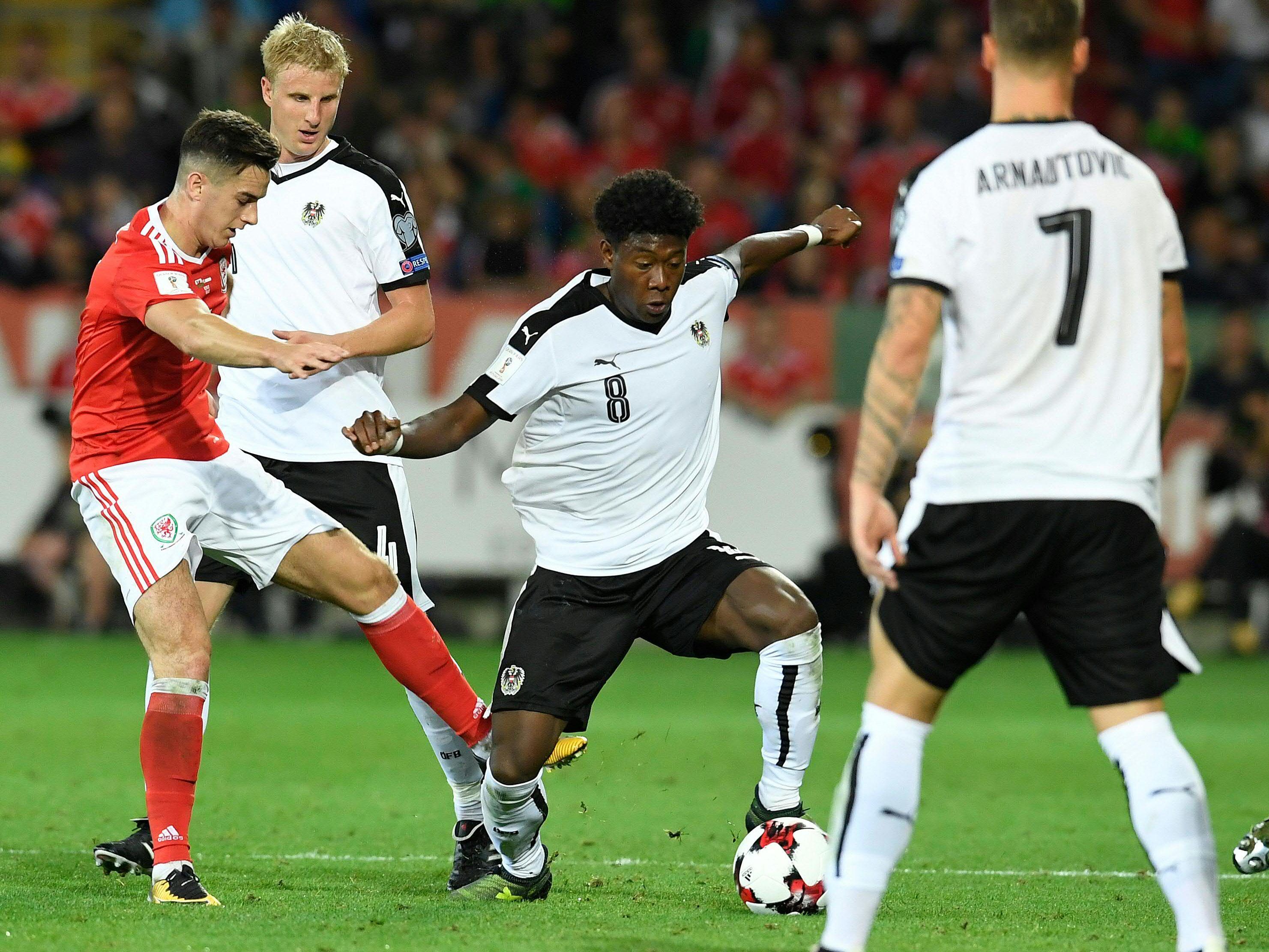 Alaba und Co. mussten sich dem Team aus Wales knapp geschlagen geben.