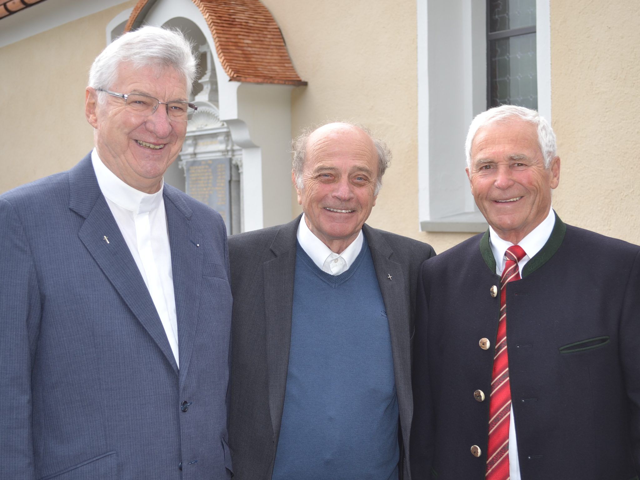Generalvikar Rudolf Bischof, Pfarrer Karl Bleiberschnig, mit dem stv. PKR-Vorsitzenden Rüdiger Geiger