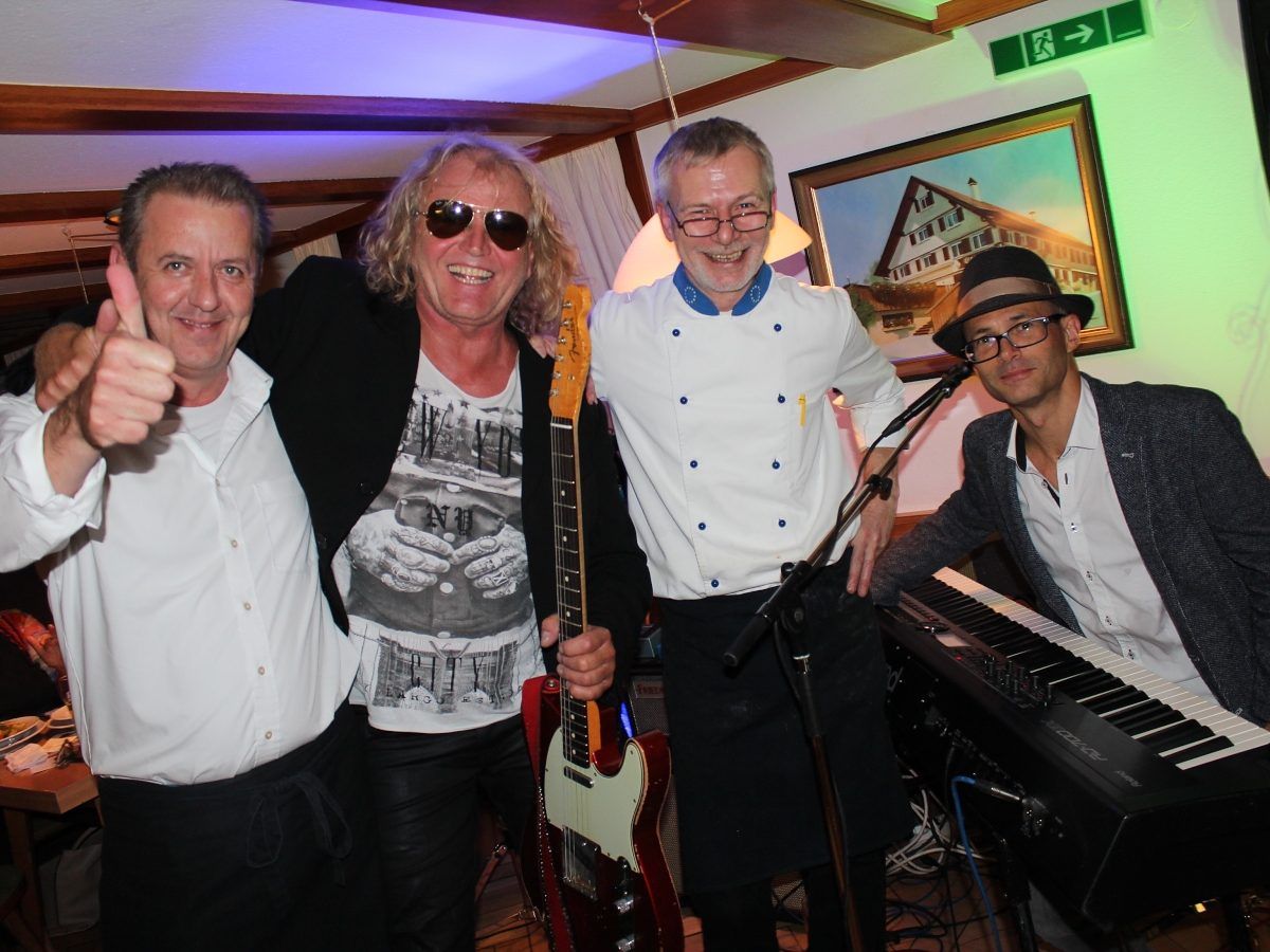 Stefan Tiefenbacher, Musik-Legende Benni Bilgeri, Michael Fiebiger sowie Christoph Waibel. Stefan Tiefenbacher, Musik-Legende Benni Bilgeri, Michael Fiebiger sowie Christoph Waibel.