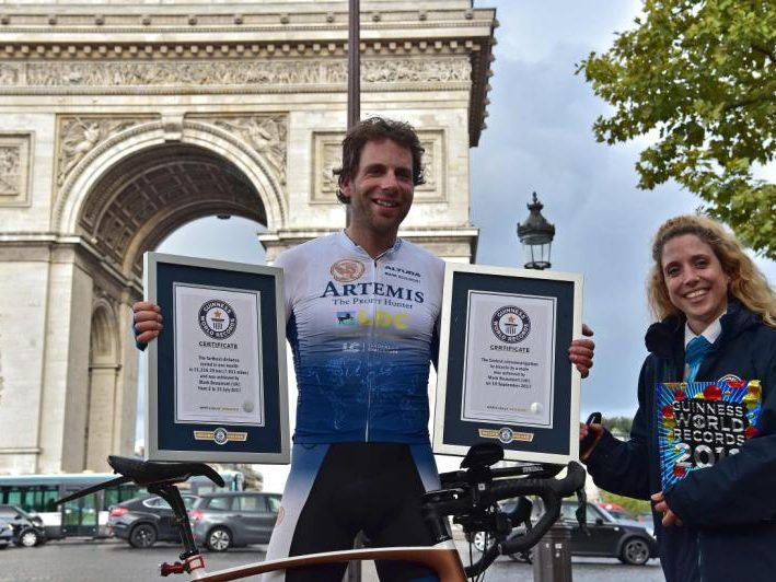 Mark Beaumont reiste mit dem Fahrrad um die Welt. Mark Beaumont reiste mit dem Fahrrad um die Welt.