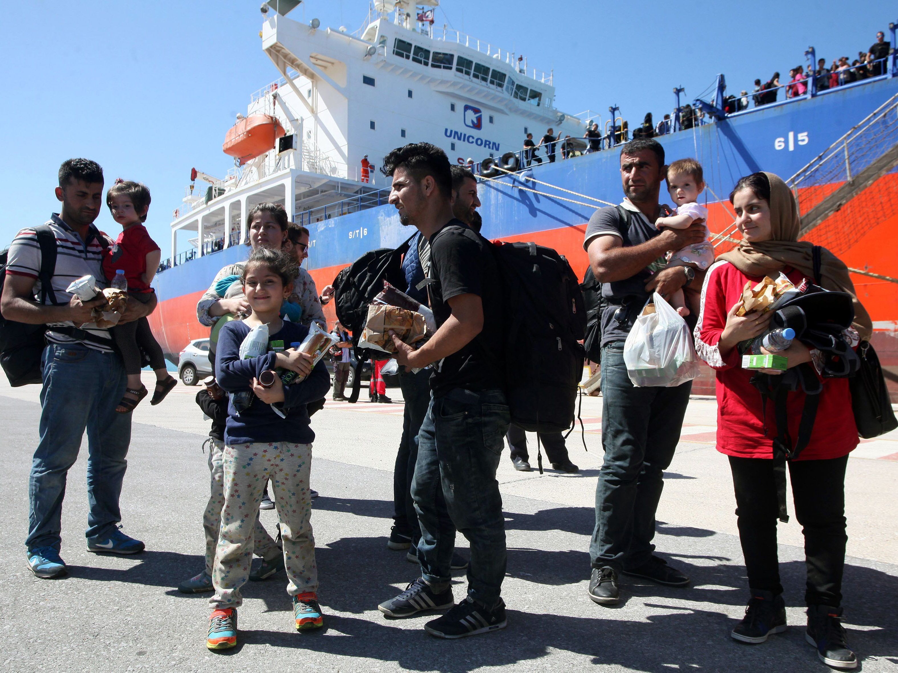 Flüchtlinge auf der griechischen Insel Kreta.