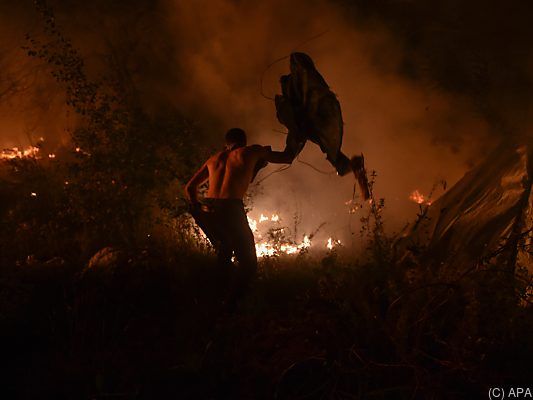 Kampf gegen die Flammen im Nordwesten Spaniens Kampf gegen die Flammen im Nordwesten Spaniens