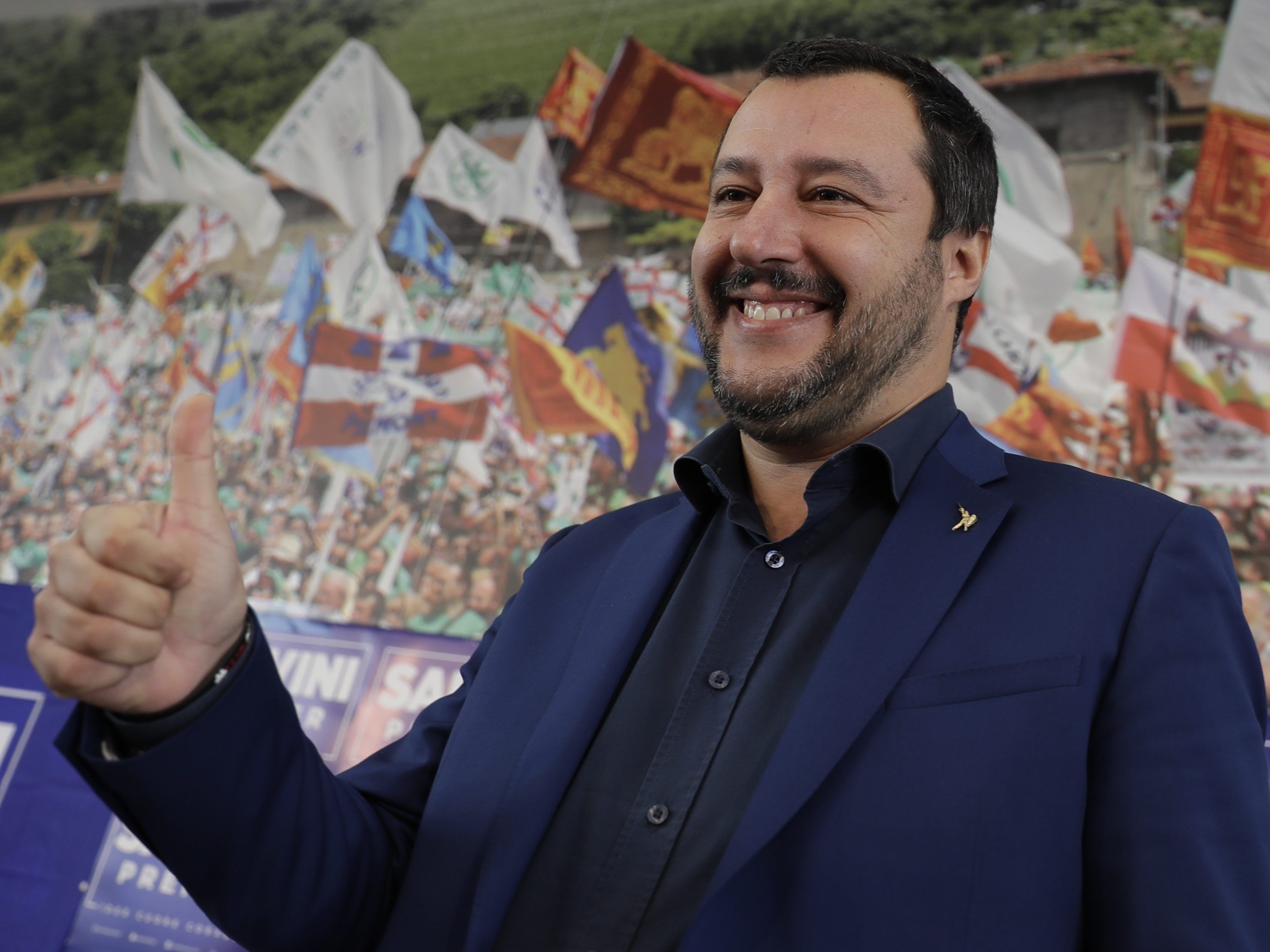 Matteo Salvini will die Lega Nord in Italien stark machen. Matteo Salvini will die Lega Nord in Italien stark machen.