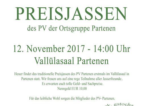 Einladung Preisjassen