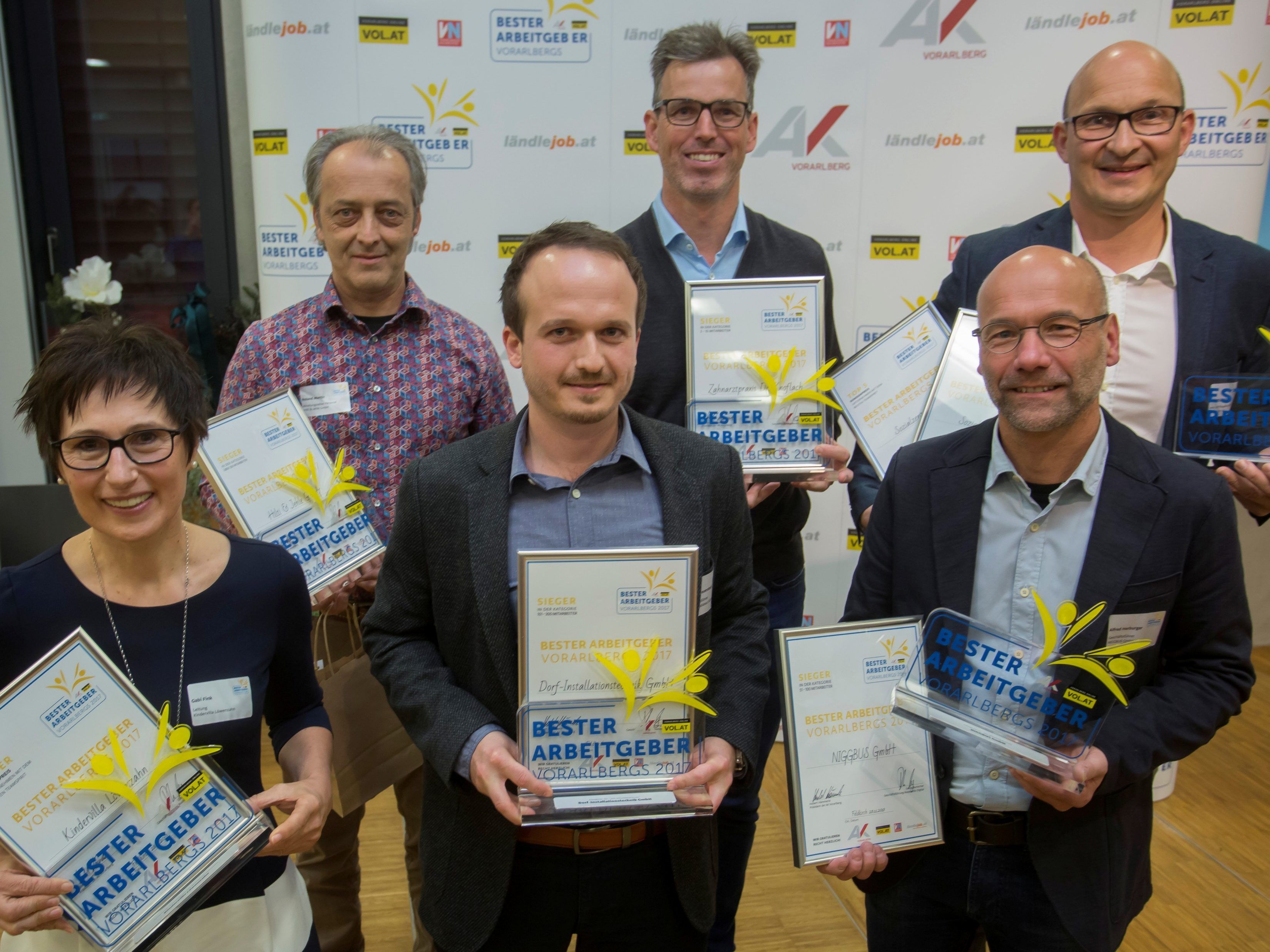 Am Mittwochabend wurden Vorarlbergs beste Arbeitgeber ausgezeichnet. Am Mittwochabend wurden Vorarlbergs beste Arbeitgeber ausgezeichnet.