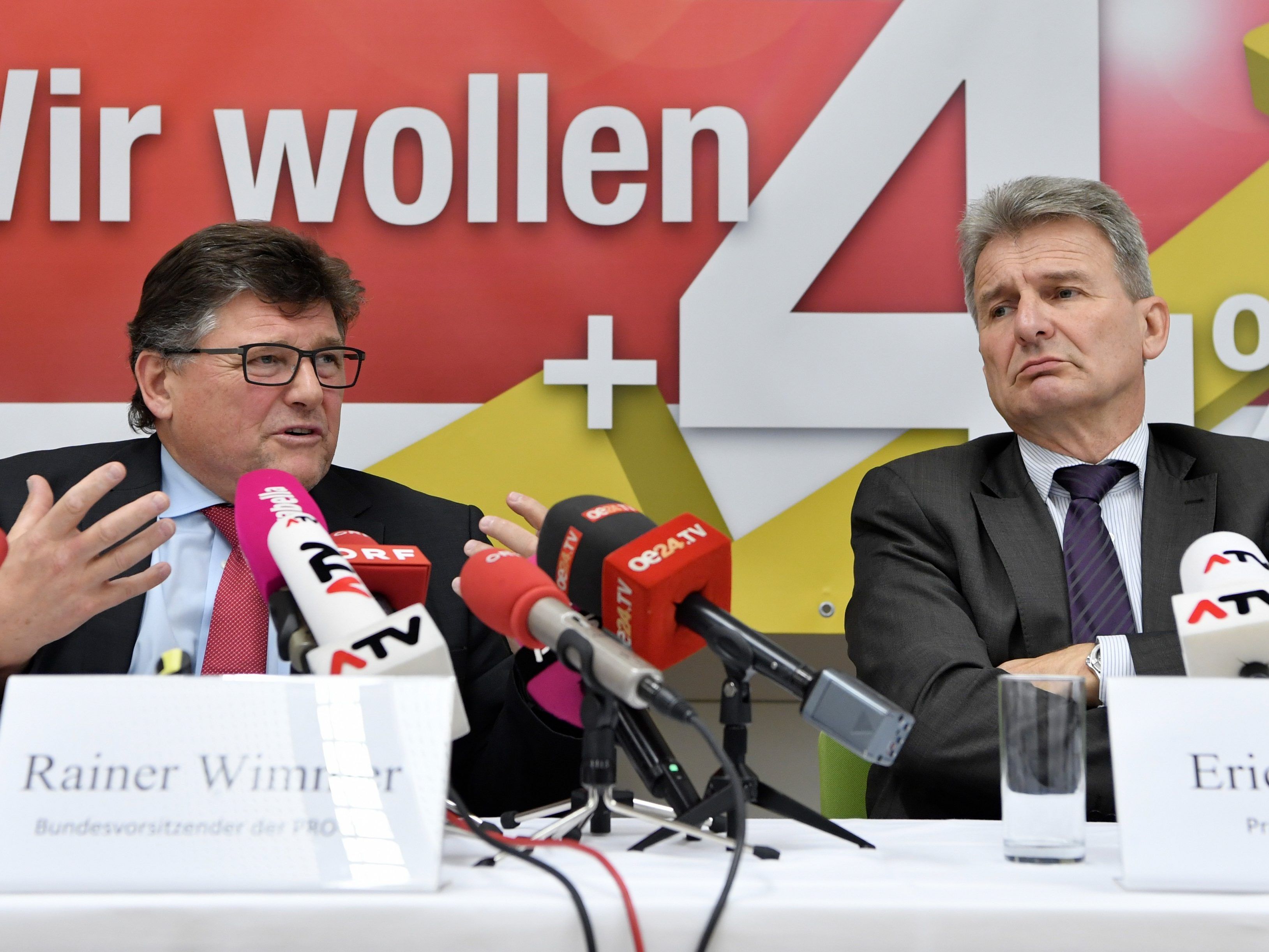 PRO-GE-Vorsitzender Rainer Wimmer und ÖGB-Präsident Erich Foglar.