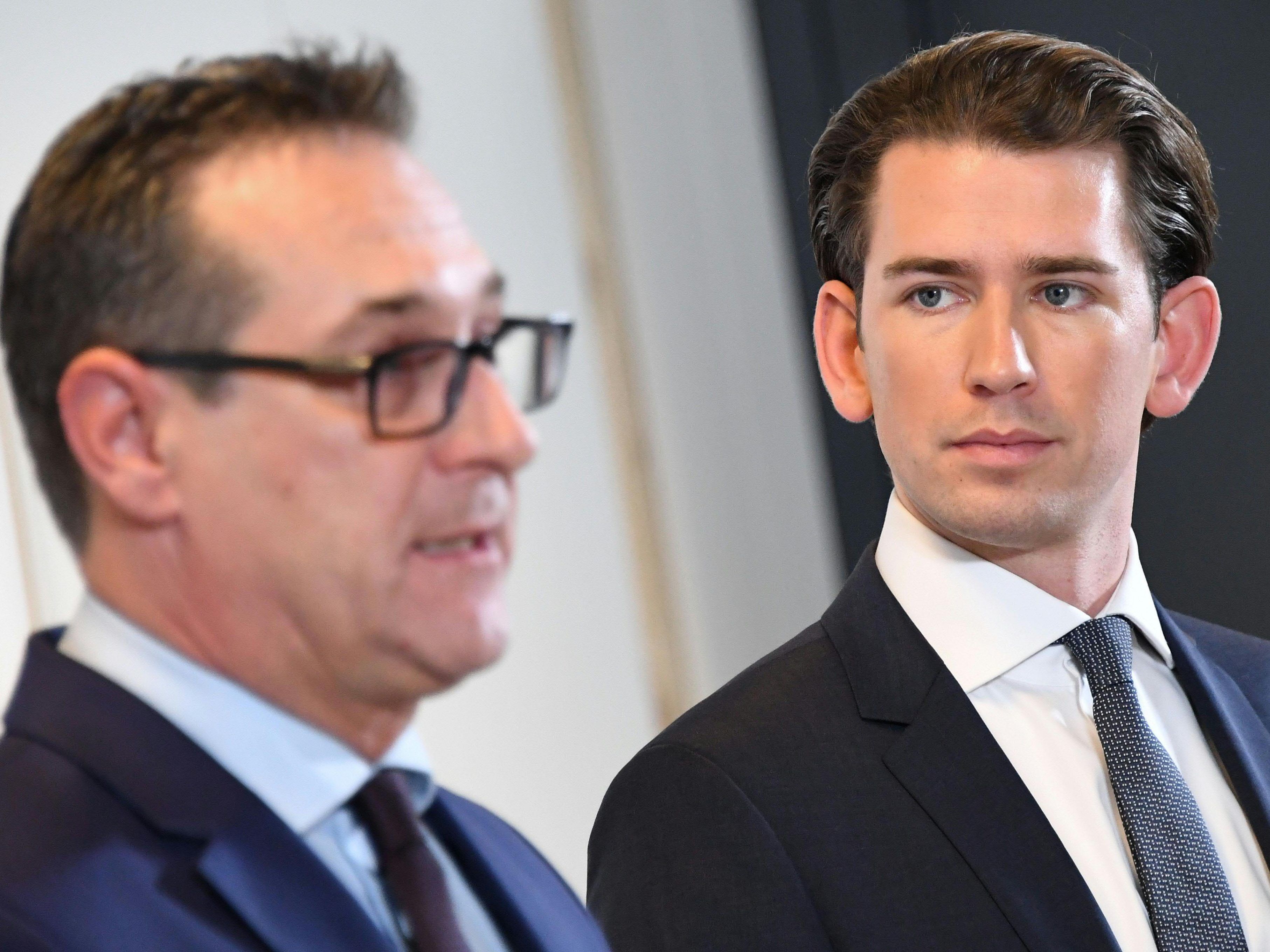Kurz und Strache heben Leistungsgedanken hervor. Kurz und Strache heben Leistungsgedanken hervor.