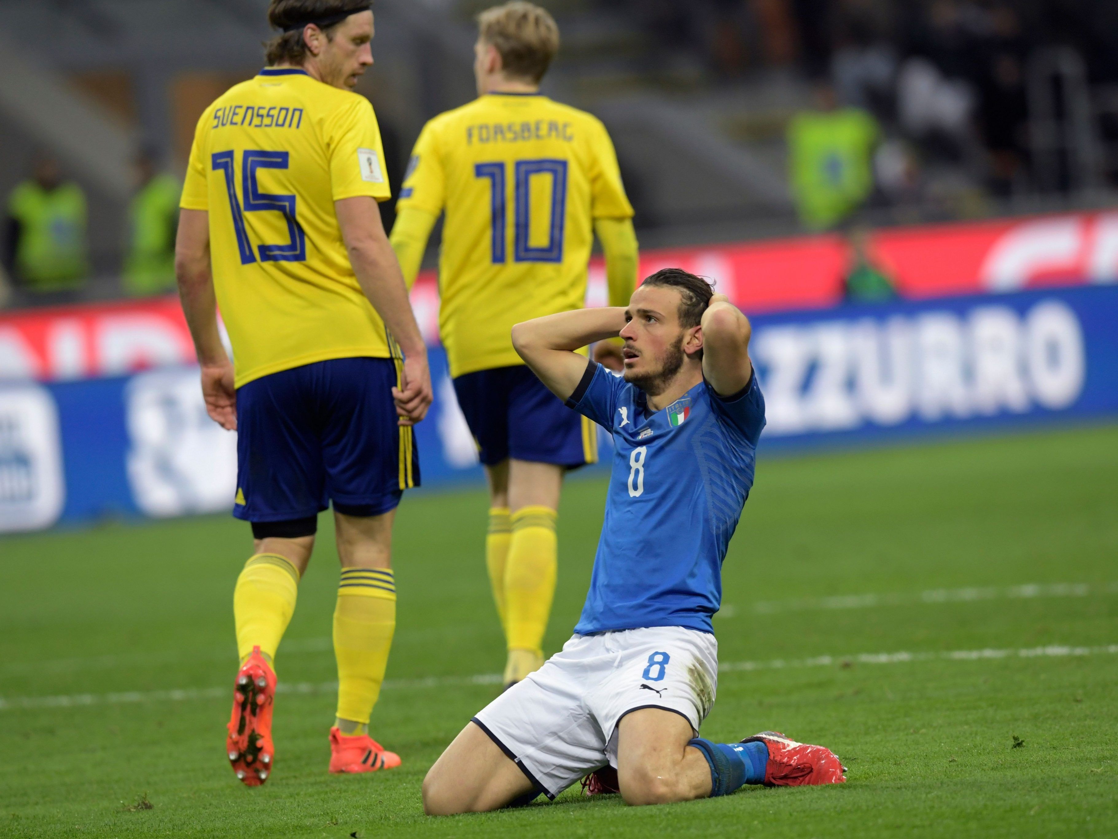 Italien ist bei der Fußball-WM 2018 in Russland nicht dabei. Italien ist bei der Fußball-WM 2018 in Russland nicht dabei.