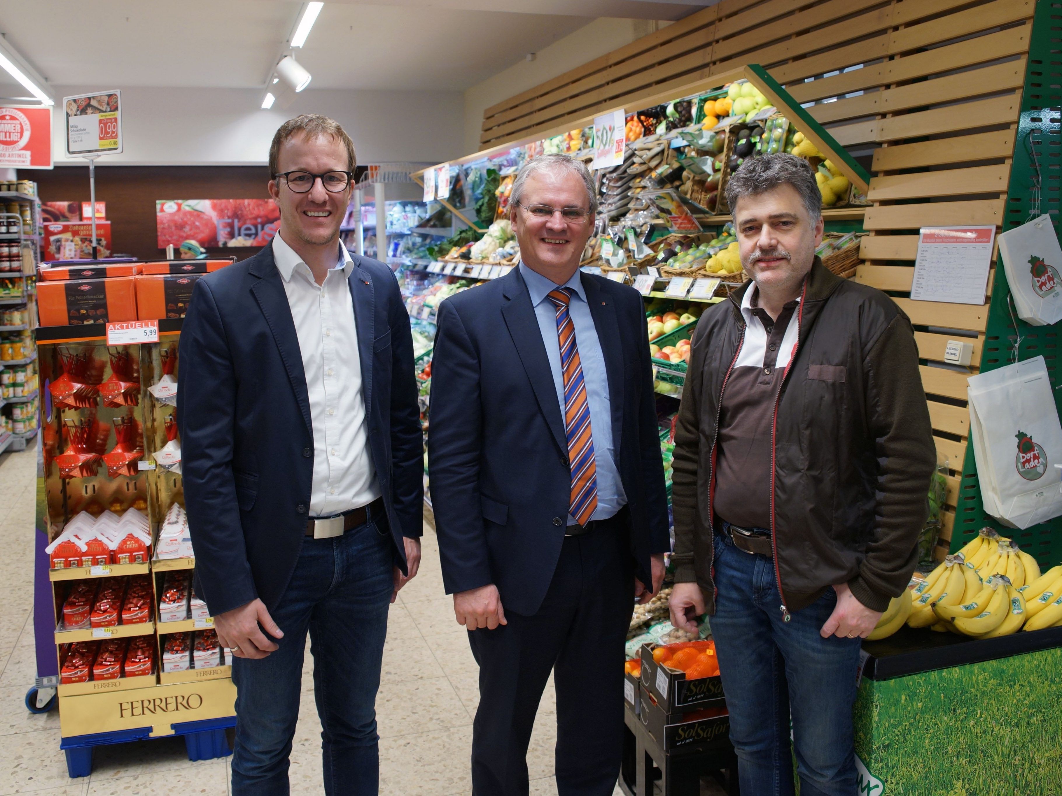 Bürgermeister Christian Gantner, Landtagspräsident Harald Sonderegger und Christof Leu. Bürgermeister Christian Gantner, Landtagspräsident Harald Sonderegger und Christof Leu.