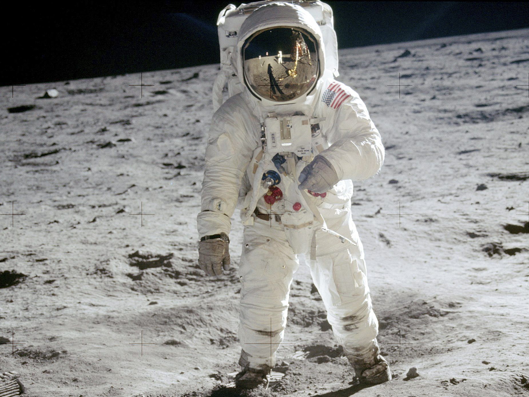 Astronaut Buzz Aldrin bei der Apollo 11-Mission. Astronaut Buzz Aldrin bei der Apollo 11-Mission.
