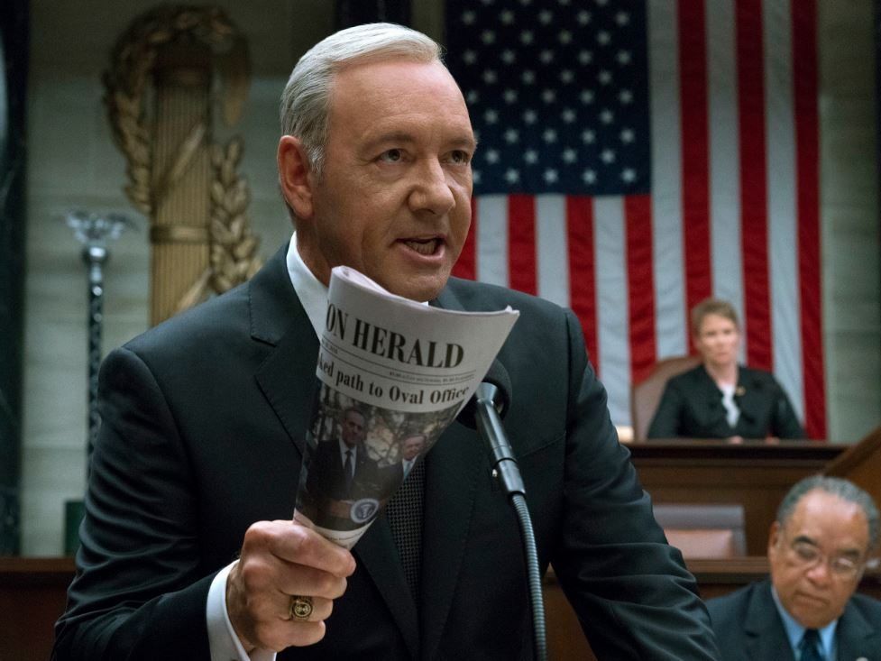 Kevin Spacey spielt in "House of Cards" Präsident Frank Underwood. Kevin Spacey spielt in "House of Cards" Präsident Frank Underwood.