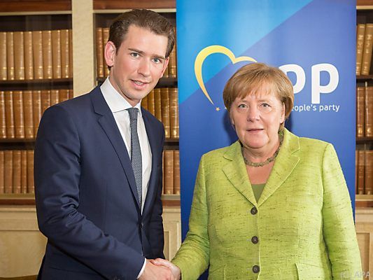 Kurz freut sich auf Zusammenarbeit mit Merkel Kurz freut sich auf Zusammenarbeit mit Merkel