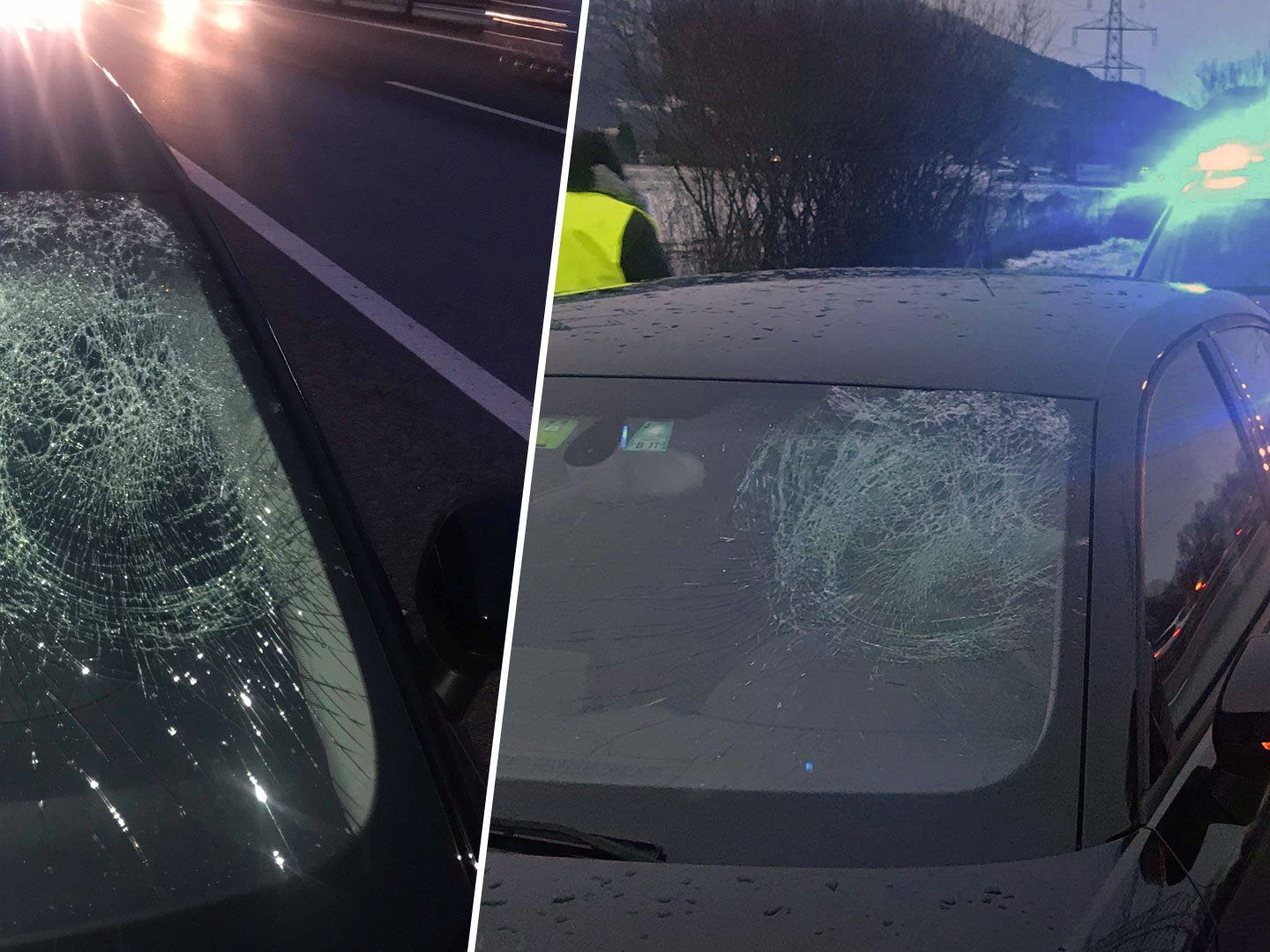 Eine fallende Eisplatte stellt vor allem auf der Autobahn zur tödlichen Gefahr werden. Eine fallende Eisplatte stellt vor allem auf der Autobahn zur tödlichen Gefahr werden.
