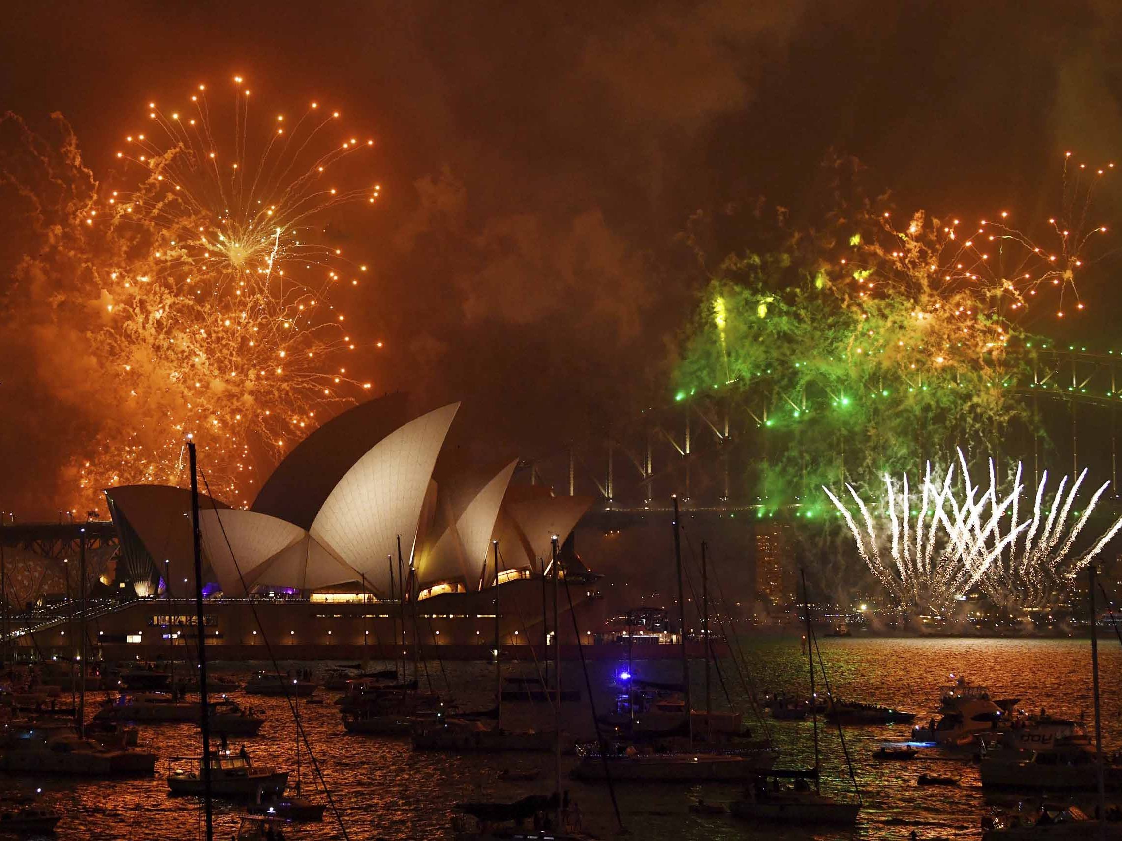 Spektakuläres Feuerwerk in Sydney.